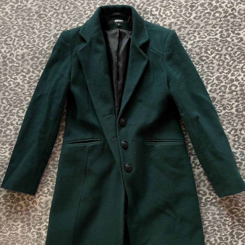 DKNY Wool Cashmere blend coat - Dark Green